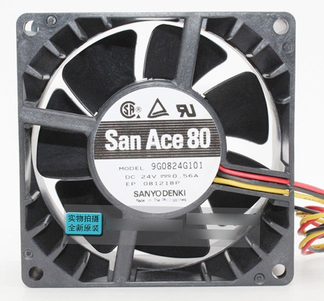 Sanyo 9G0824G101 24V 0.56A 3wires Cooling Fan