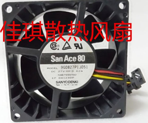 SANYO 9G0827P1J051 27V 0.62A 4wires cooling fan