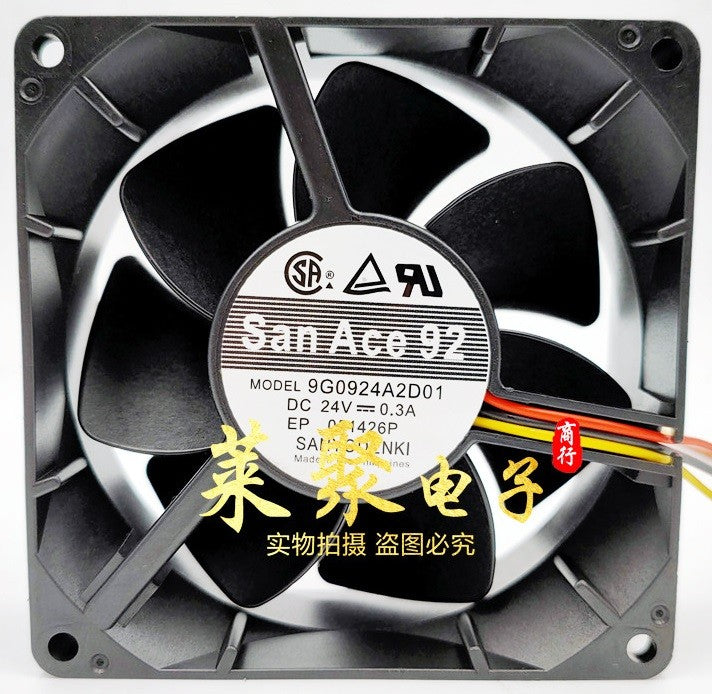 SANYO 9G0924A2D01 24V 0.3A 3wires Cooling Fan