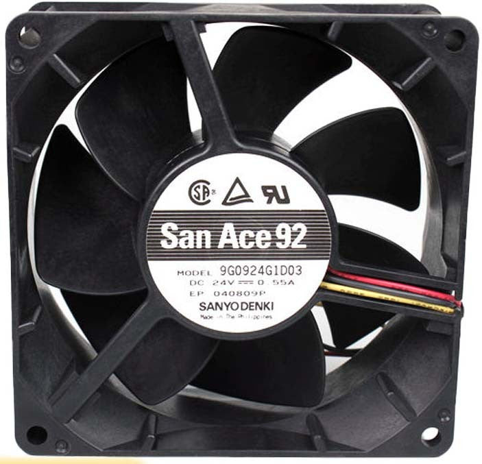 Sanyo 9G0924G1D03 24V 0.55A 3wires Cooling Fan