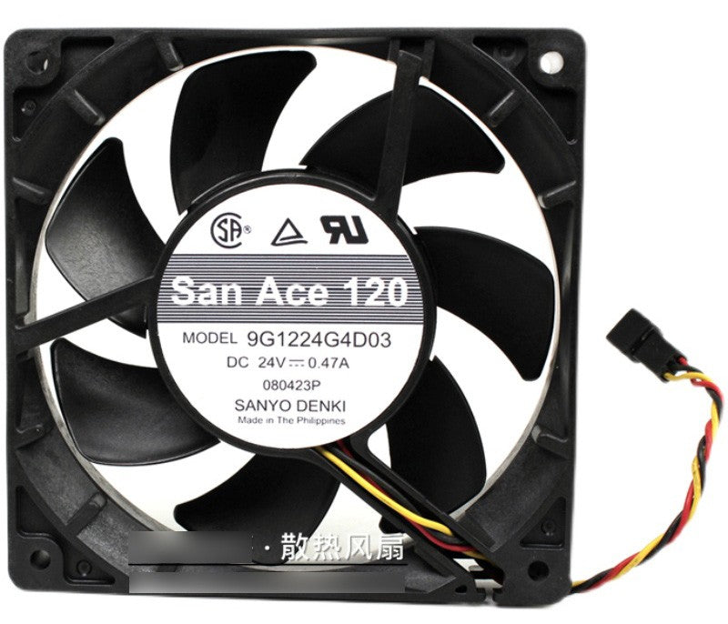 Sanyo 9G1224G4D03 24V 0.47A 3wires Cooling Fan