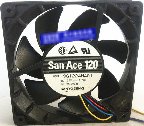 Sanyo 9G1224M401 24V 0.08A 3wires Cooling Fan