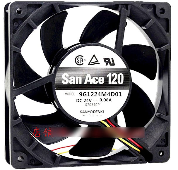 SANYO 9G1224M4D01 24V 0.08A 3wires Cooling Fan