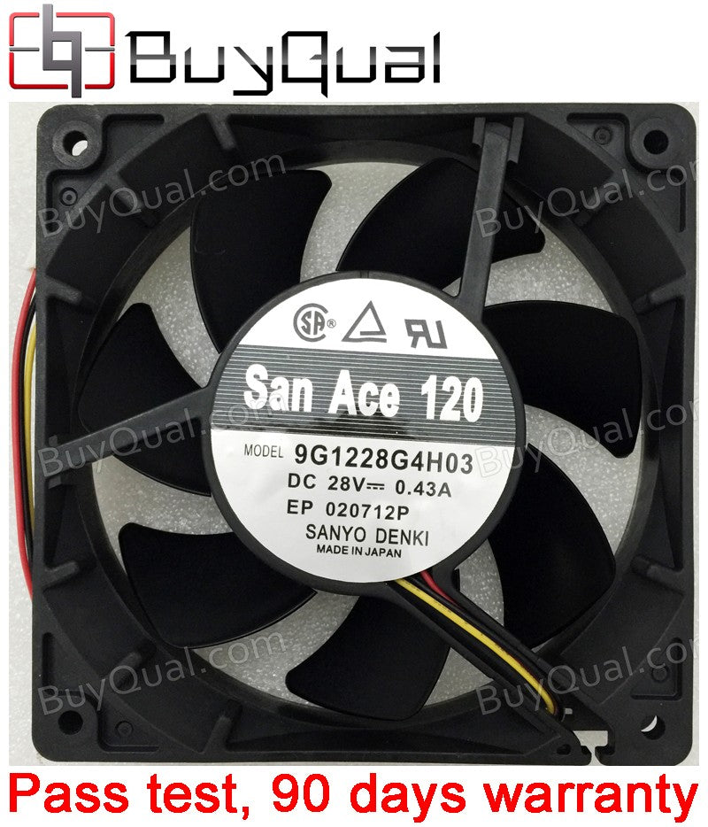 Sanyo 9G1228G4H03 28V 0.43A 3wires Cooling Fan