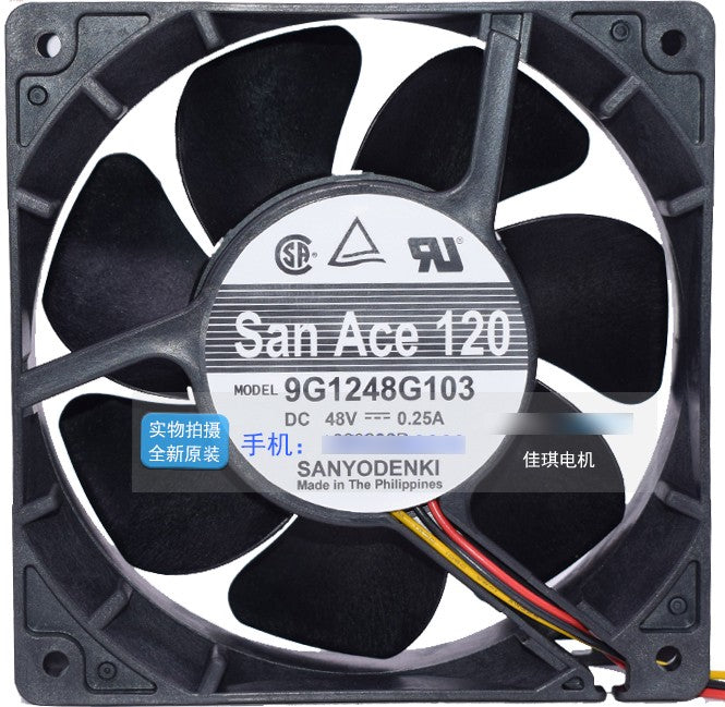 Sanyo 9G1248G103 9G1248G1031 48V 0.25A 3wires Cooling Fan