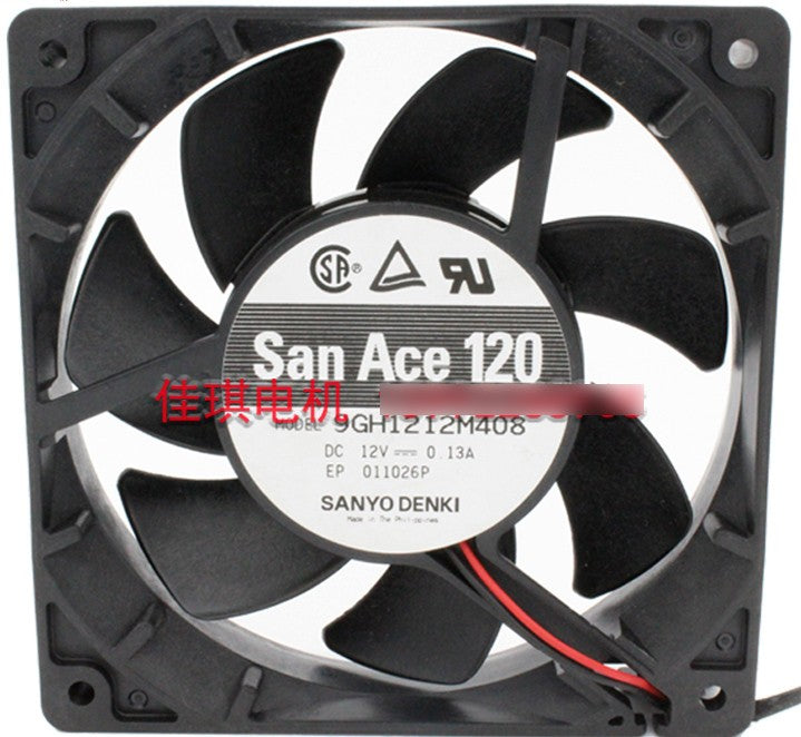 Sanyo 9GH1212M408 12V 0.13A 2wires Cooling Fan