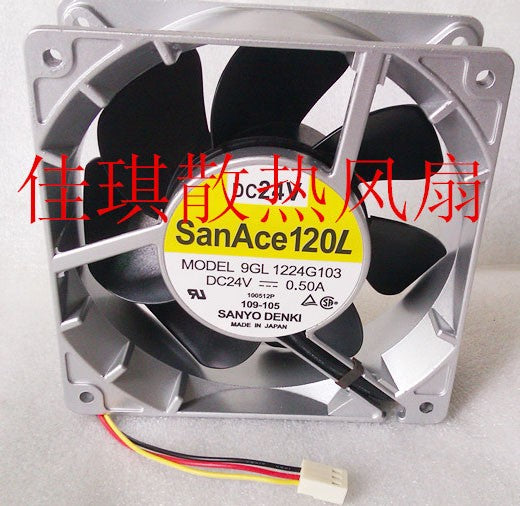 Sanyo 9GL1224G103 24V 0.5A 12W 3wires Cooling Fan
