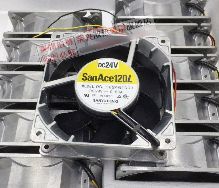 Sanyo 9GL1224G1D01 24V 0.5A 3wires Cooling Fan - New