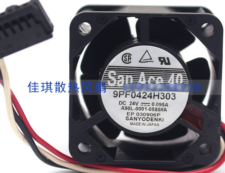 Sanyo 9PF0424H303 A90L-0001-0580#A 24V 0.95A 3wires Cooling Fan