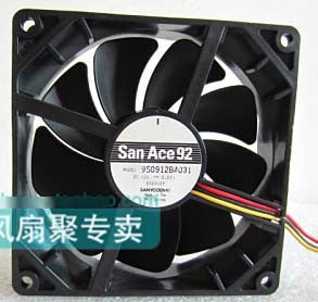 Sanyo 9S0912B4031 12V 0.02A 3wires Cooling Fan