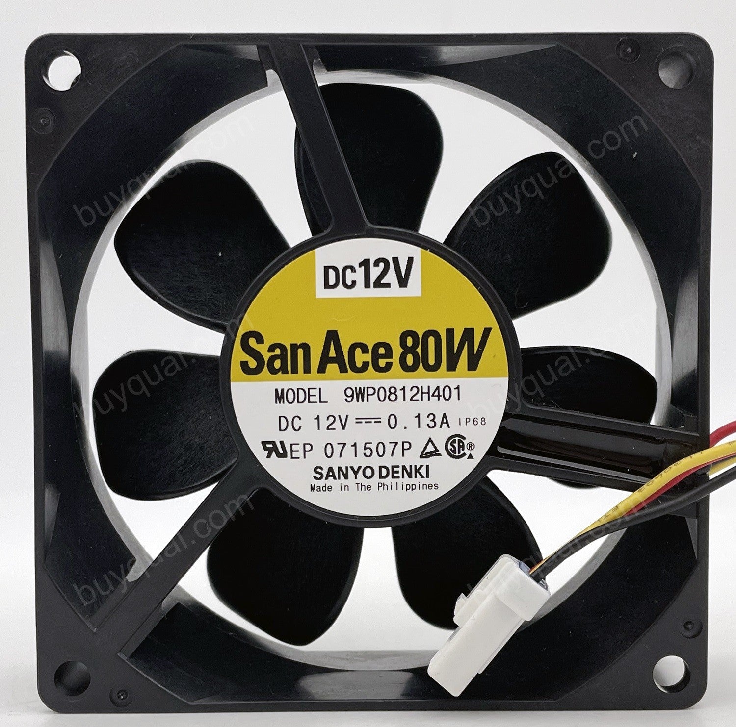 Sanyo 9WP0812H401 12V 0.13A 3wires Cooling Fan - New