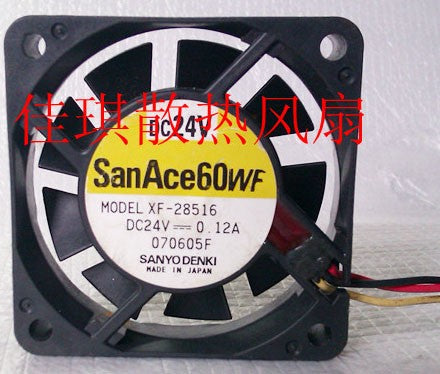 Sanyo XF-28516 24V 0.12A 3wires Cooling Fan