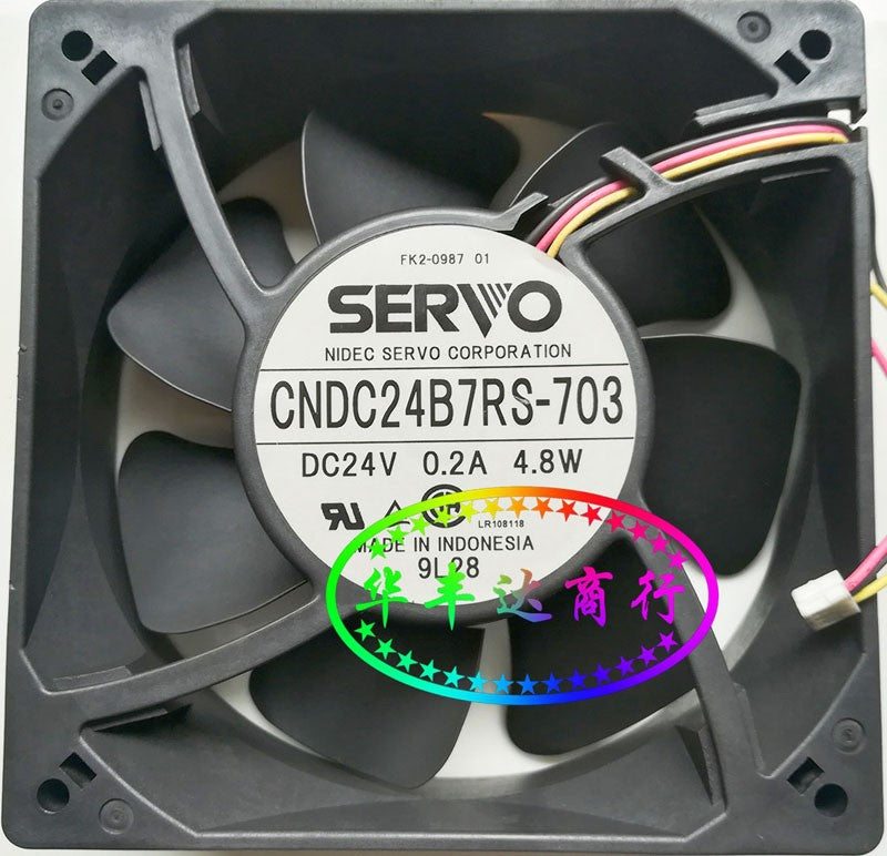 SERVO CNDC24B7RS-703 24V 0.2A 4.8W 3wires cooling fan