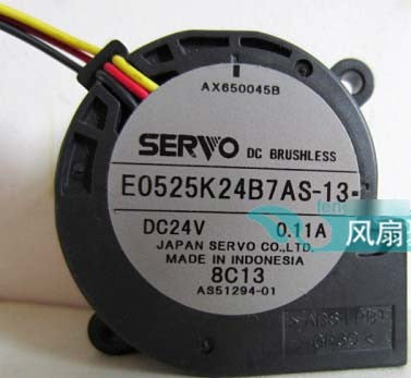 SERVO E0525K24B7AS-13 24V 0.11A 3wires new Cooling Fan