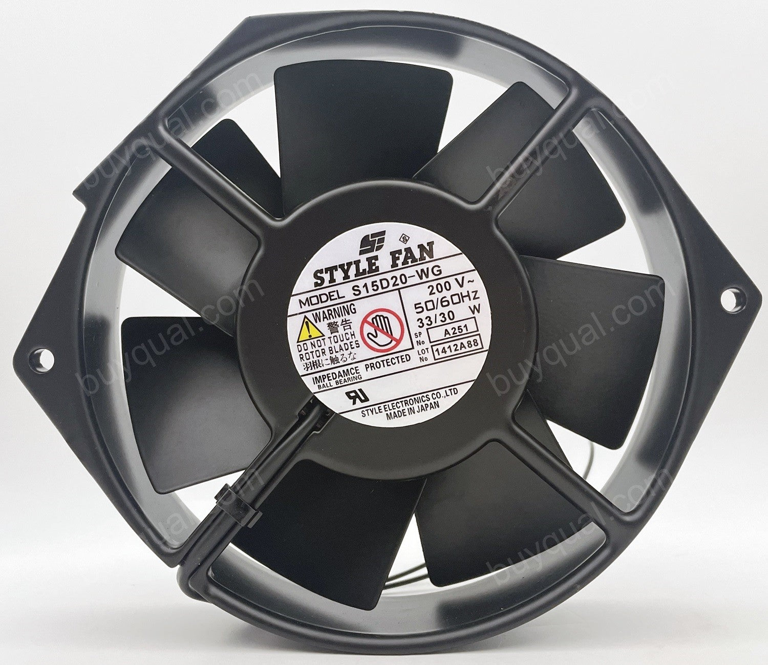 STYLE S15D20-W S15D20-WG 200V 33/30W 2wires Cooling Fan - New