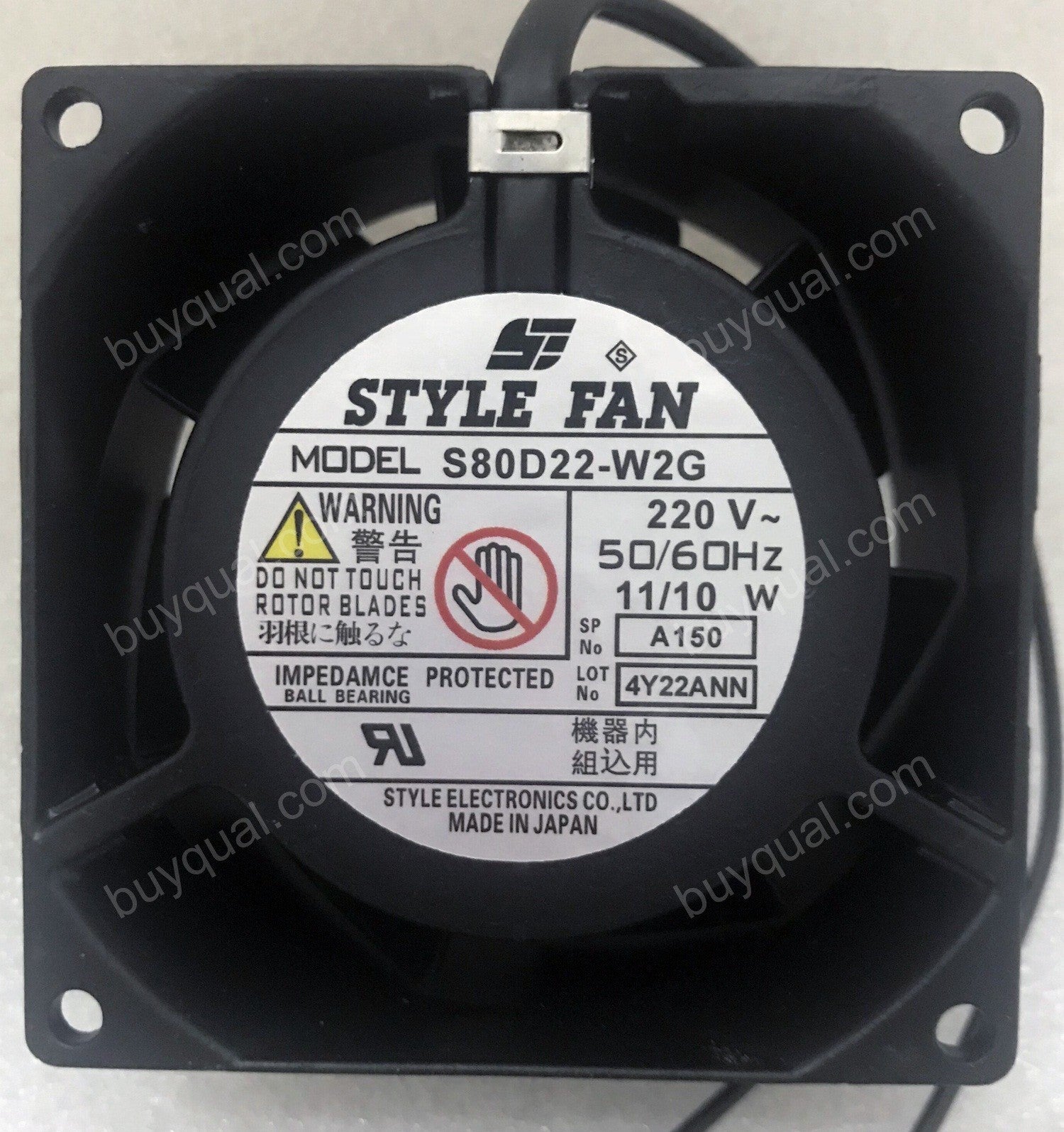 STYLE S80D22-W2G 220V 11/10W fan