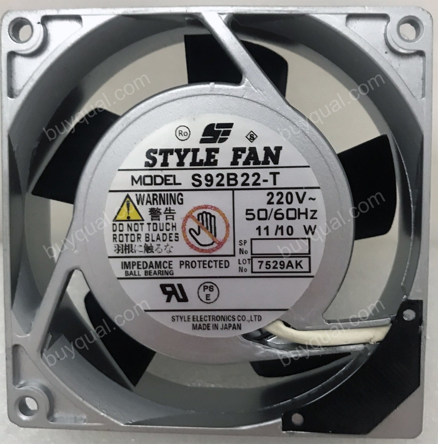 STYLE S92B22-T 220V 11/10W 2wires cooling fan