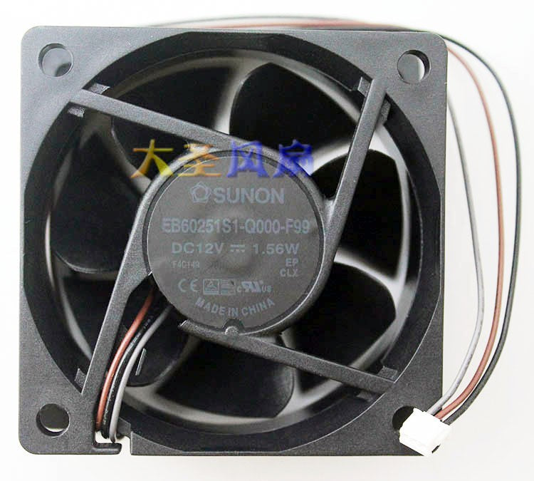 SUNON EB60251S1-Q000-F99 12V 1.56W 3wires cooling fan