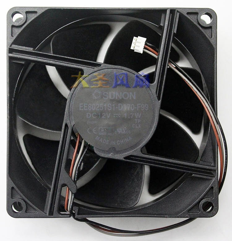 SUNON EE80251S1-D170-F99 12V 1.7W 3wires cooling fan