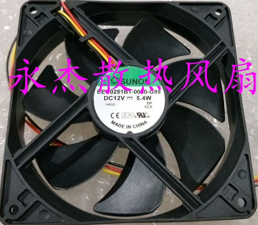 SUNON EEC0251B1-0000-G99 12V 5.4W 3wires cooling fan