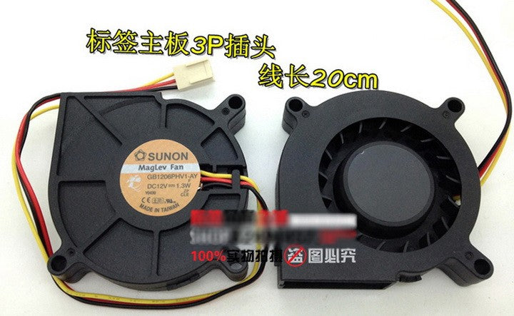 SUNON GB1206PHV1-AY 12V 1.3W 3wires Cooling Fan