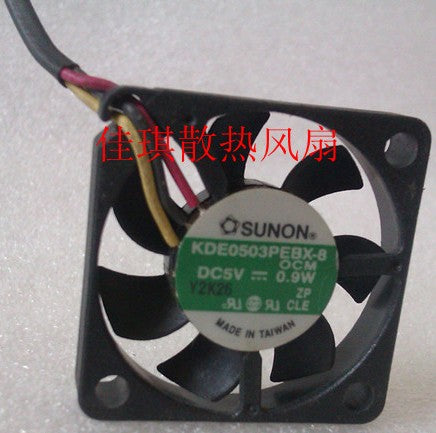 SUNON KDE0503PEBX-8 5V 0.9W 3wires Cooling Fan