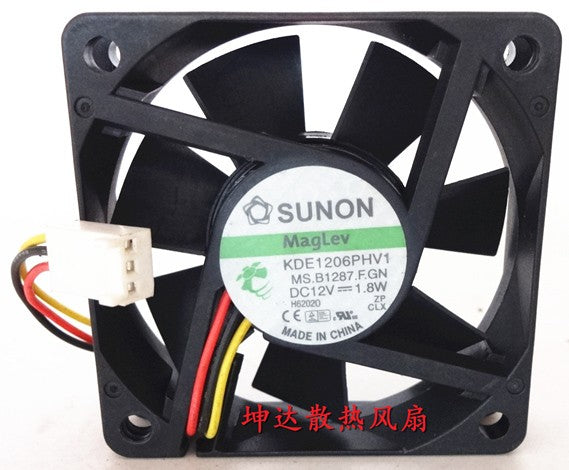 SUNON KDE1206PHV1 12V 1.6W 1.8W 2wires 3wires Cooling Fan