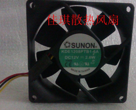 SUNON KDE1208PTB1-6A 12V 2.6W 3wires Cooling Fan
