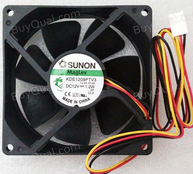 SUNON KDE1209PTV3 12V 1.0W 1.2W 3wires Cooling Fan