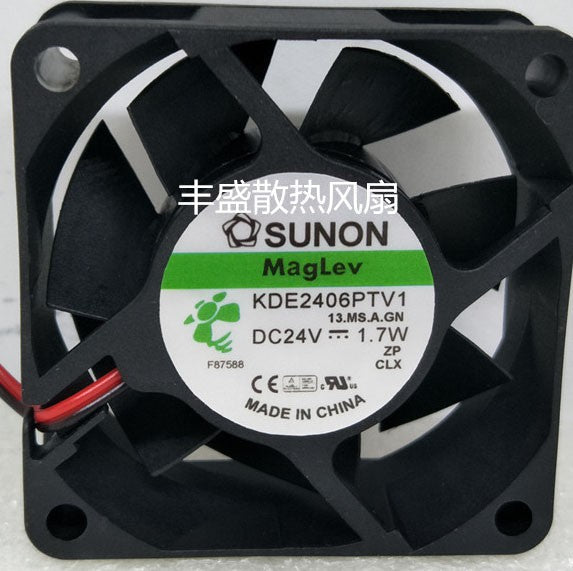 SUNON KDE2406PTV1 24V 1.7W/1.9W  2wires cooling fan