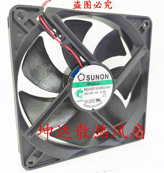 Sunon MEC0251V2-000U-A99 12V 3.4W 2wires Cooling Fan