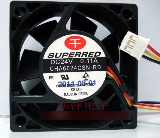 SuperRed CHA6024CSN-RD 24V 0.11A 3wires Cooling Fan