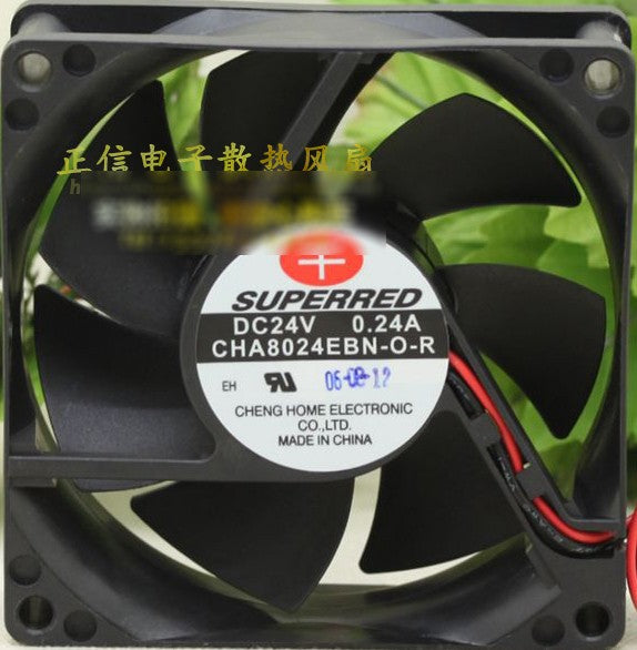 SuperRed CHA8024EBN-O-R 24V 0.24A 2wires Cooling Fan