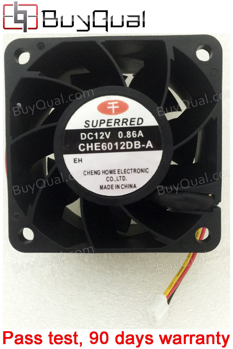 SuperRed CHE6012DB-A 12V 0.86A 3wires Cooling Fan