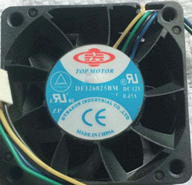 TOP MOTOR DF126025BM 12V 0.45A 4wires cooling fan