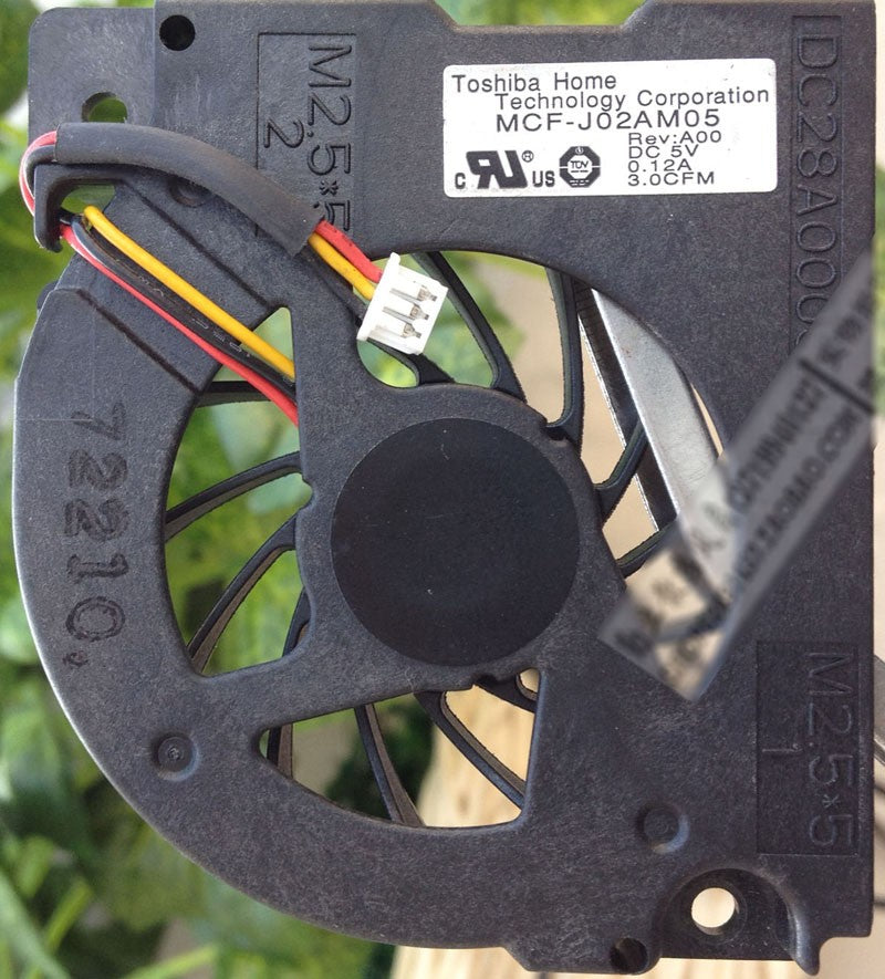 TOSHIBA MCF-J02AM05 5V 0.12A 3wires Cooling Fan - Used