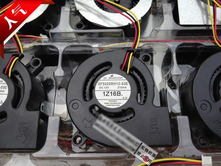 TOSHIBA SF5020RH12-03E 12V 210mA 3wires Cooling Fan