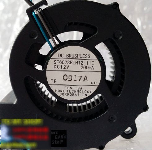Toshiba SF6023BLH12-11E 12V 200mA 3wires cooling fan