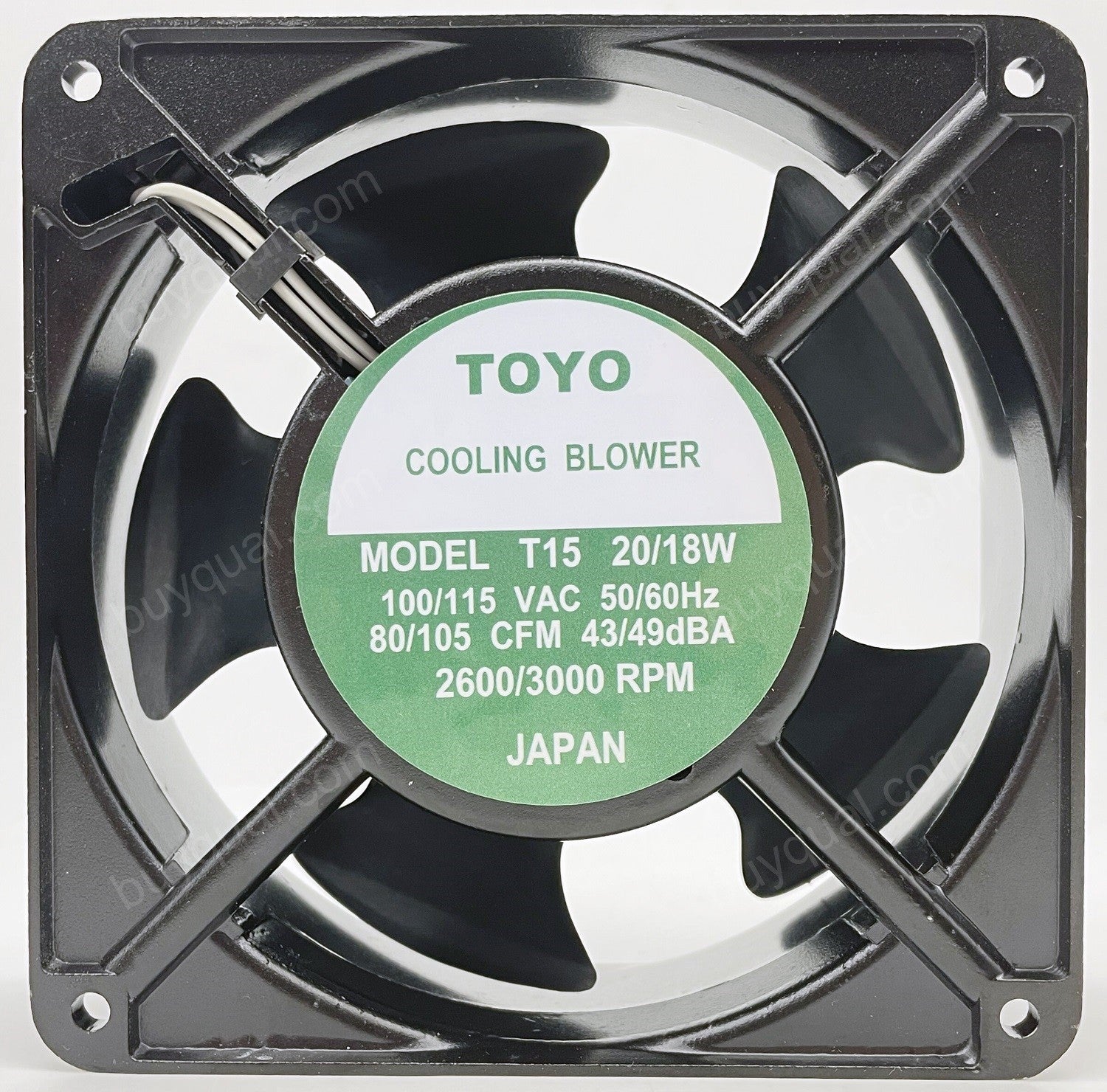 TOYO T15 100/115V 20/18W 2wires Cooling Fan