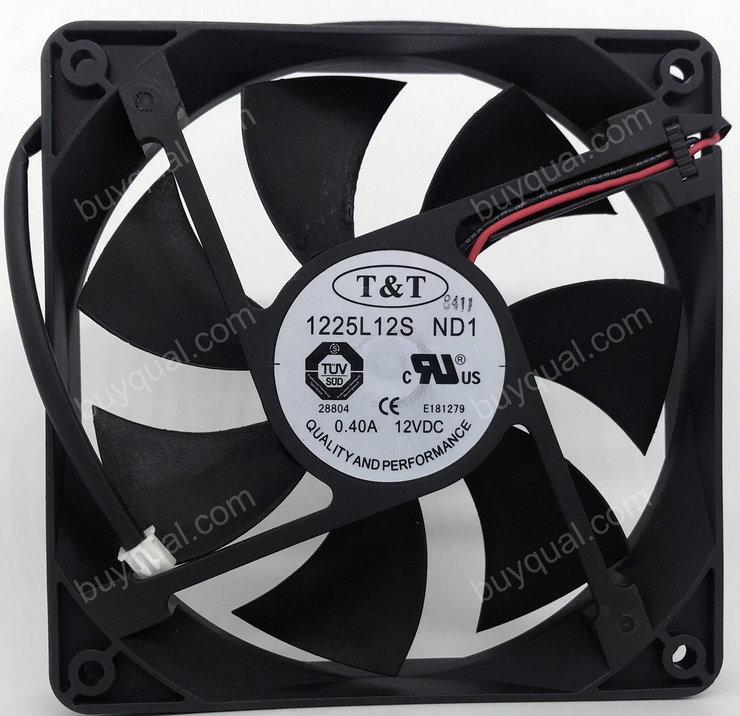 T&T 1225L12S ND1 12V 0.40A 2wires cooling fan