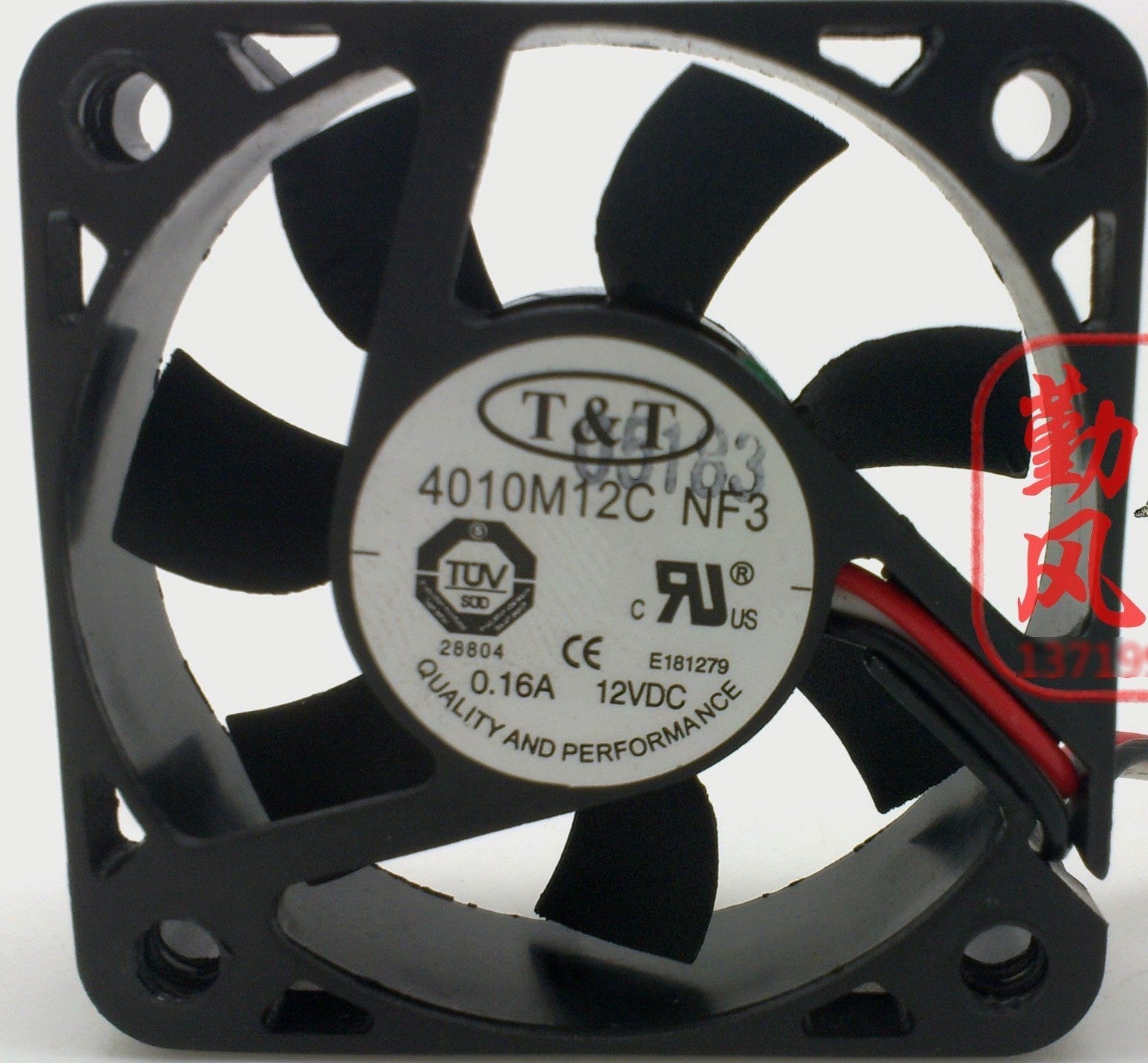T&T 4010M12C NF3 12V 0.16A 3wires cooling fan