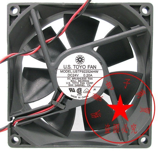 U.S.TOYOFAN USTF922524HW 24V 0.20A 2wires Cooling Fan