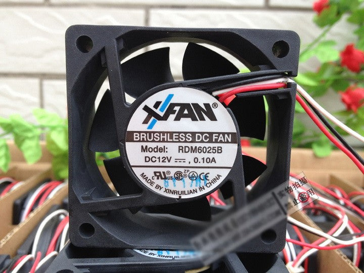 XFAN RDM6025B 12V 0.10A 3wires cooling fan