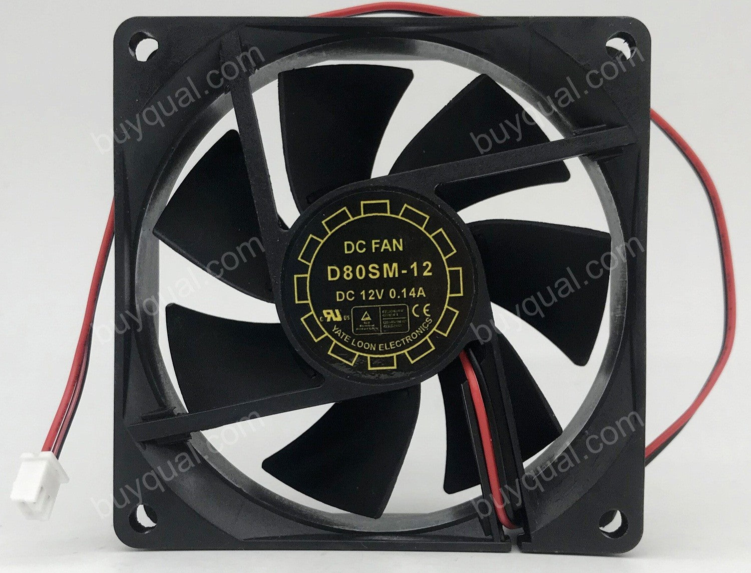 YATE LOON D80SM-12 12V 0.14A 2wires Cooling Fan