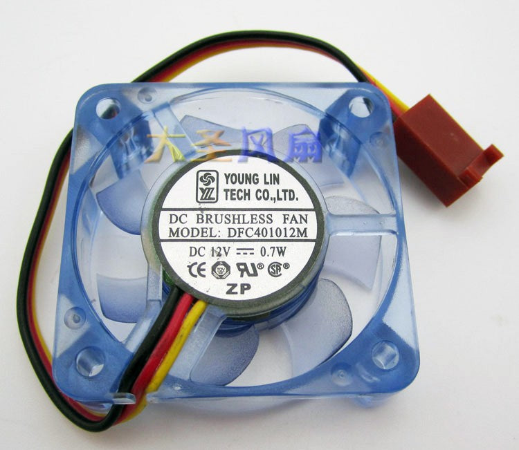YOUNG LIN DFC401012M 12V 0.7W 2wires cooling fan