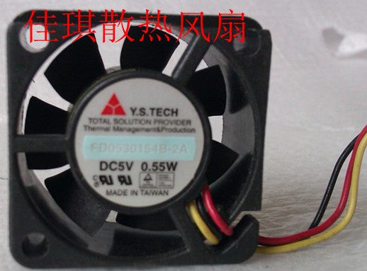 Y.S.TECH FD0530154B-2A 5V 0.55W 3wires Cooling Fan