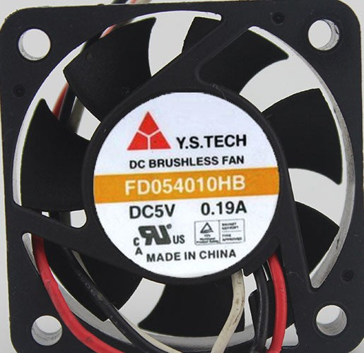Y.S.TECH FD054010HB 5V 0.19A 3wires cooling fan