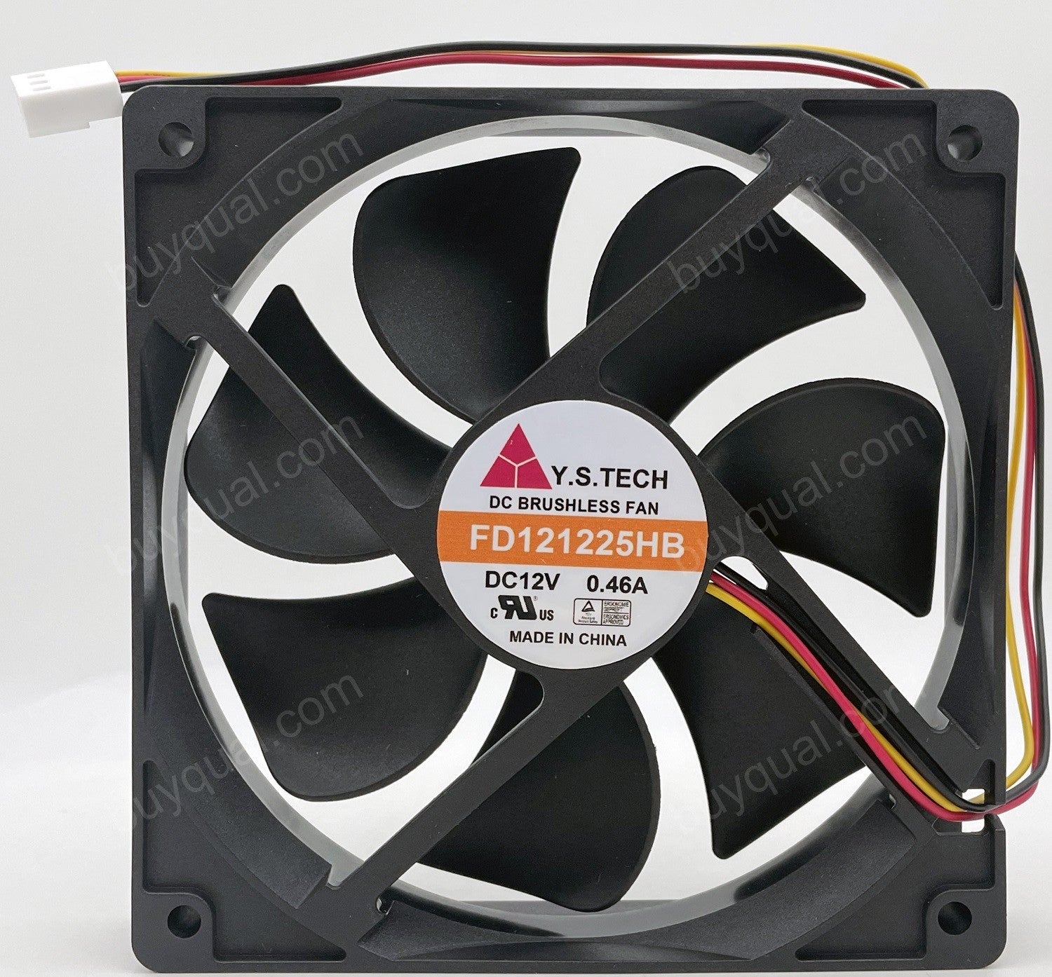 Y.S.TECH FD121225HB 12V 0.46A 3wires Cooling Fan
