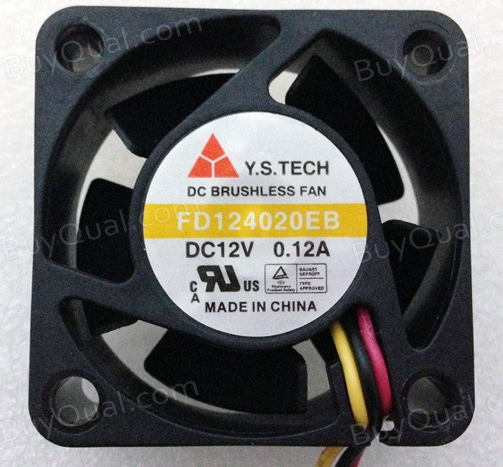 Y.S.TECH FD124020EB 12V 0.12A 3wires Cooling Fan