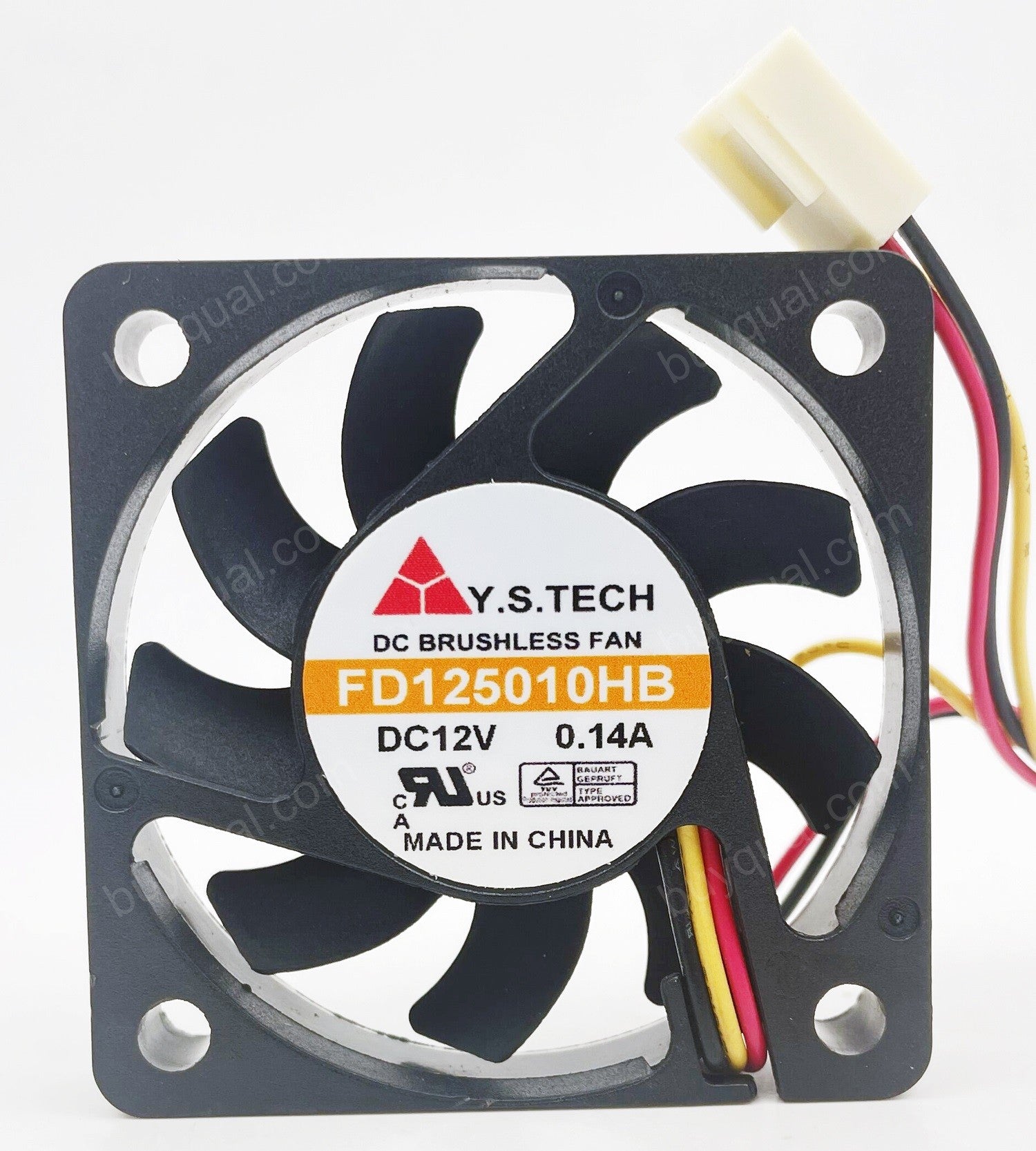 Y.S.TECH FD125010HB 12V 0.14A 3wires Cooling Fan